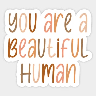 You Are A Beautiful Human Sticker